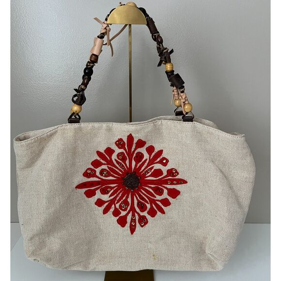 Nine West Jute Boho Tote bag - Picture 2 of 9
